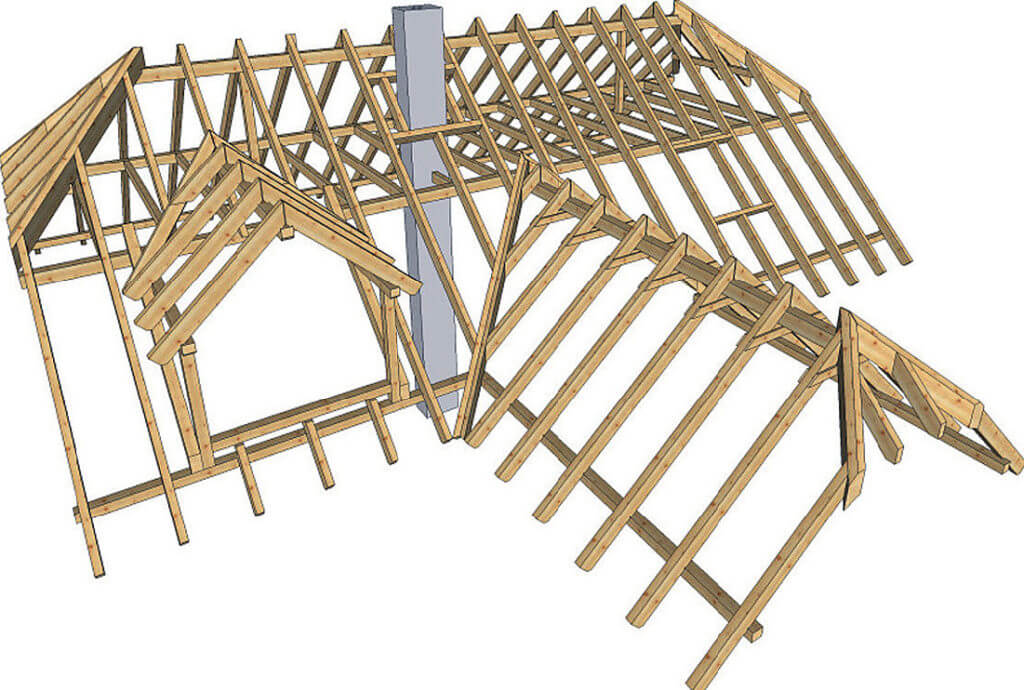 Prefabricated houses norgeshus wooden rafters