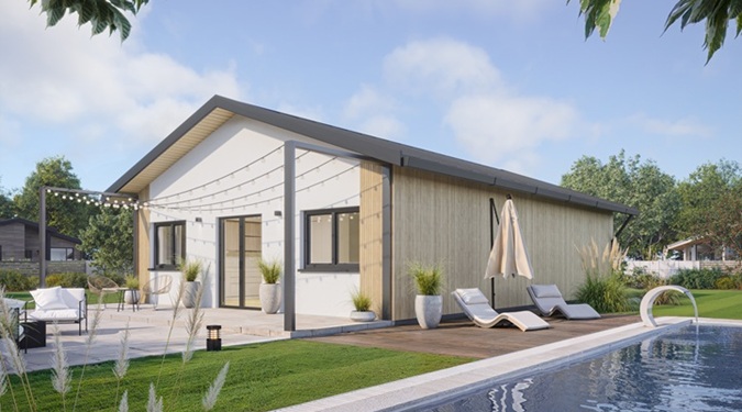 Explore a modern prefab home designed for efficiency, affordability, and modern living.