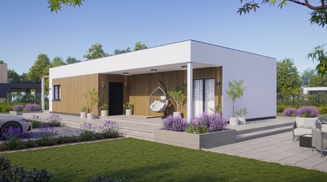 Explore a modern prefab home designed for efficiency, affordability, and modern living.