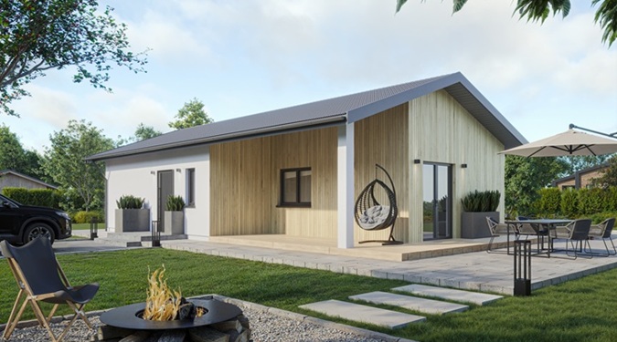 Explore a modern prefab home designed for efficiency, affordability, and modern living.